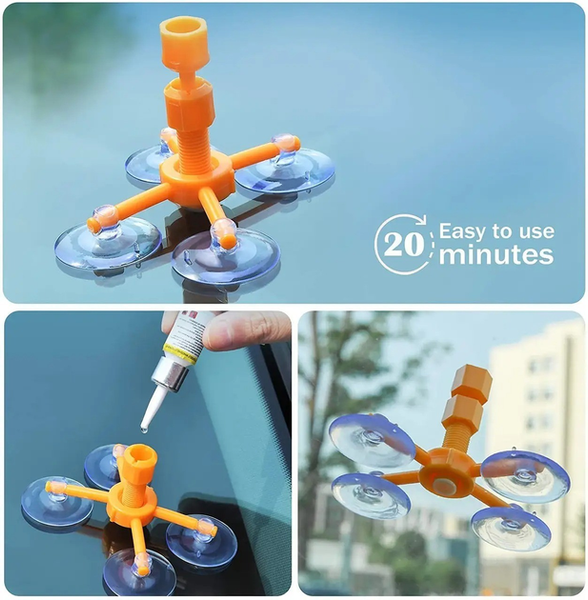 Комплект для ремонта лобового стекла "Windshield repair kit", набор для ремонта трещин лобового стекла (VS7005982) а0071 фото