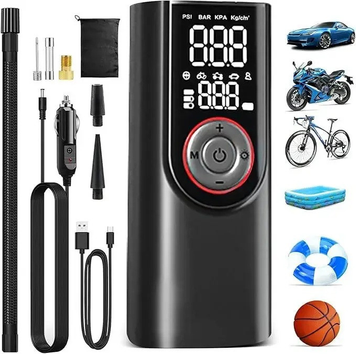 Компресор портативний ATJ-9566 3x2000mAh 80W 0013 фото