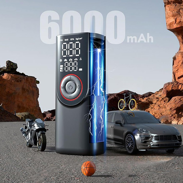 Компрессор портативний ATJ-9566 3x2000mAh 80W 0013 фото