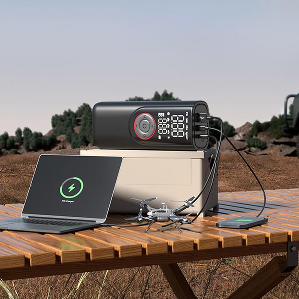 Компрессор портативний ATJ-9566 3x2000mAh 80W 0013 фото