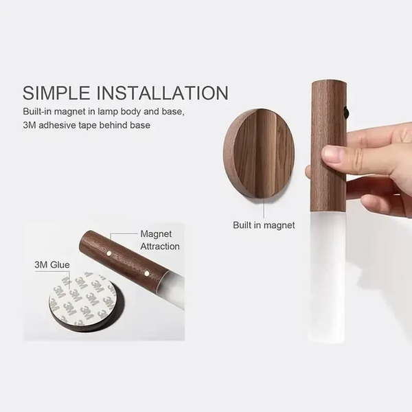 Лампа, світильник LED з датчиком руху та вбудованим акумулятором на 500Mah Induction lamp а0042 фото