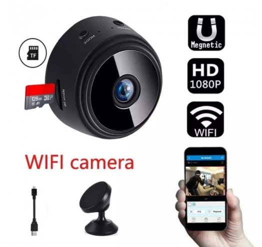 Міні Камера Ip Відеоспостереження Wi-Fi FullHD 1080 Action Camera A9 Бездротова Black а0084 фото