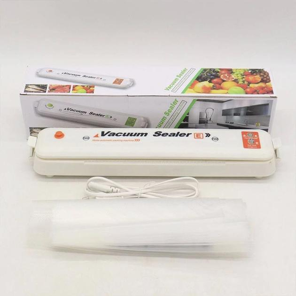 Бытовой вакууматор для продуктов Vacuum Sealer, вакуумный упаковщик пищевых продуктов Белый ECV-1-White а0023 фото