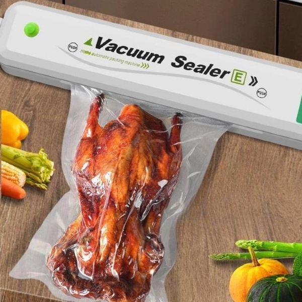 Бытовой вакууматор для продуктов Vacuum Sealer, вакуумный упаковщик пищевых продуктов Белый ECV-1-White а0023 фото
