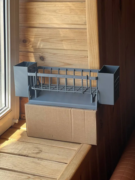 Органайзер для кухонної раковини Cloth rack AND LY-951 тримач для губок мила та миючих засобів, компактний аксесуар для кухні а0030 фото